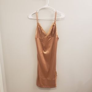 Satin lace mini dress